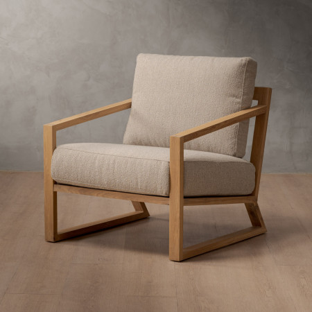 Clarens Fabric Armchair - Oak - Cumin
