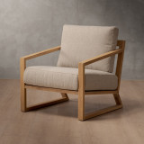 Clarens Fabric Armchair - Oak - Cumin - 1