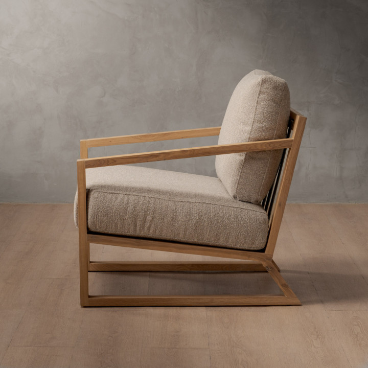 Clarens Fabric Armchair - Oak - Cumin - 3
