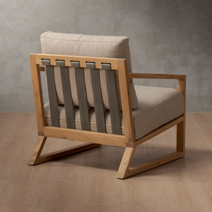 Clarens Fabric Armchair - Oak - Cumin - 4