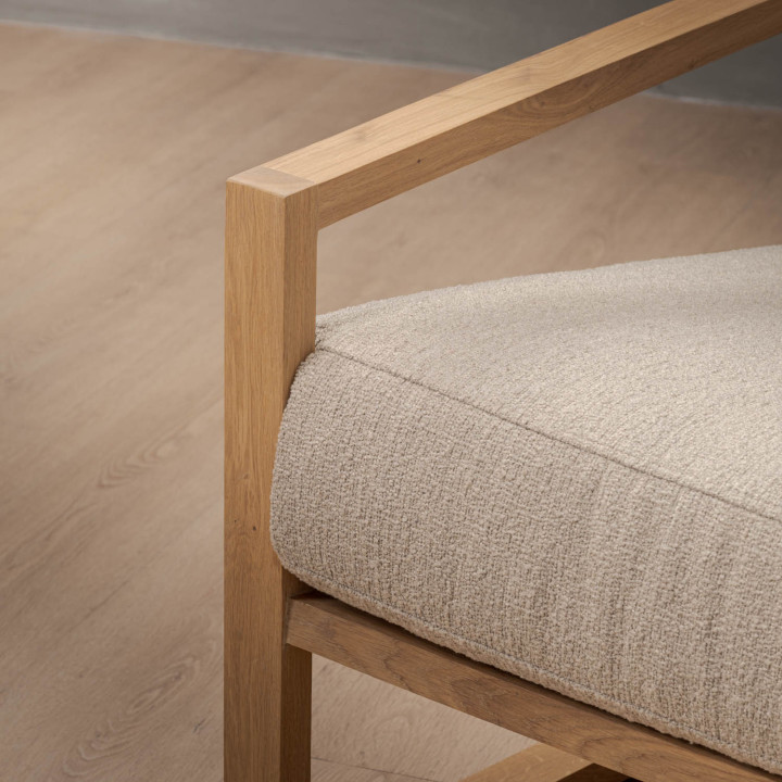 Clarens Fabric Armchair - Oak - Cumin - 5