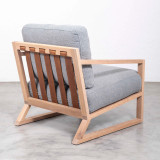 Clarens Fabric Armchair - Oak - Bouclé Dove Grey - 3