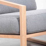 Clarens Fabric Armchair - Oak - Bouclé Dove Grey - 5