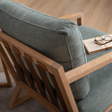Clarens Fabric Armchair - Oak - Seafoam - 5