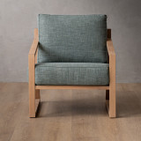 Clarens Fabric Armchair - Oak - Seafoam - 6
