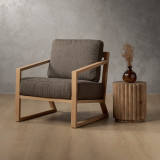 Clarens Fabric Armchair - Oak - Monarch Perigrine - 2