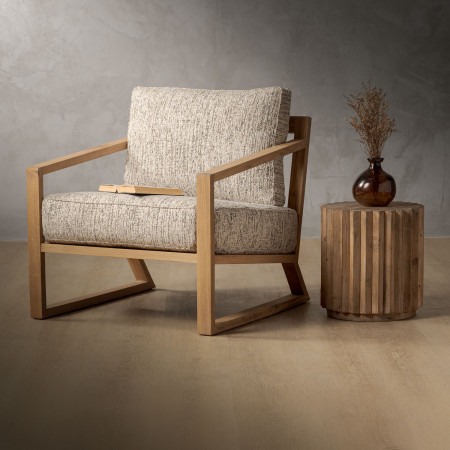 Clarens Fabric Armchair - Oak - Petra Raven