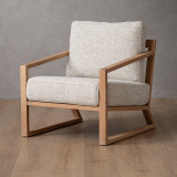Clarens Fabric Armchair - Oak - Sandstone - 1