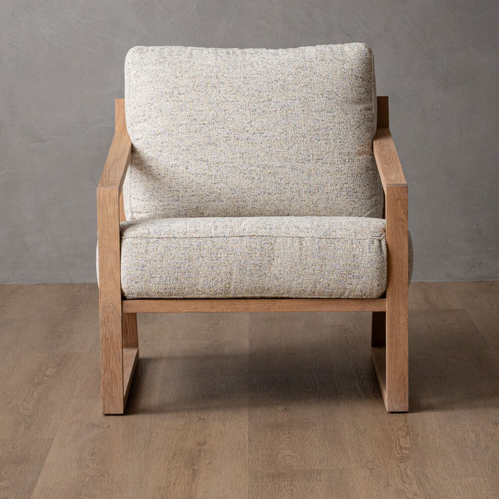 Clarens Fabric Armchair - Oak - Sandstone - 5