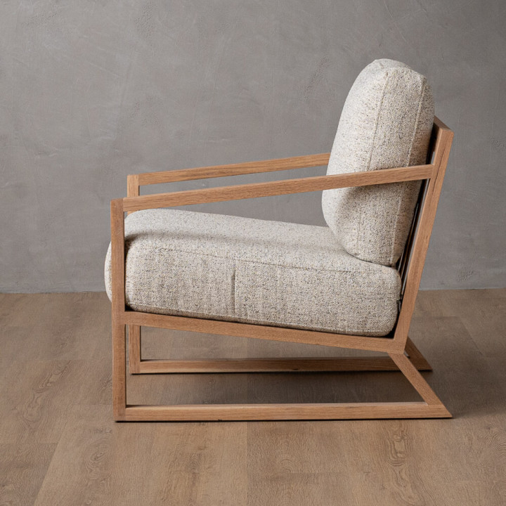 Clarens Fabric Armchair - Oak - Sandstone - 6