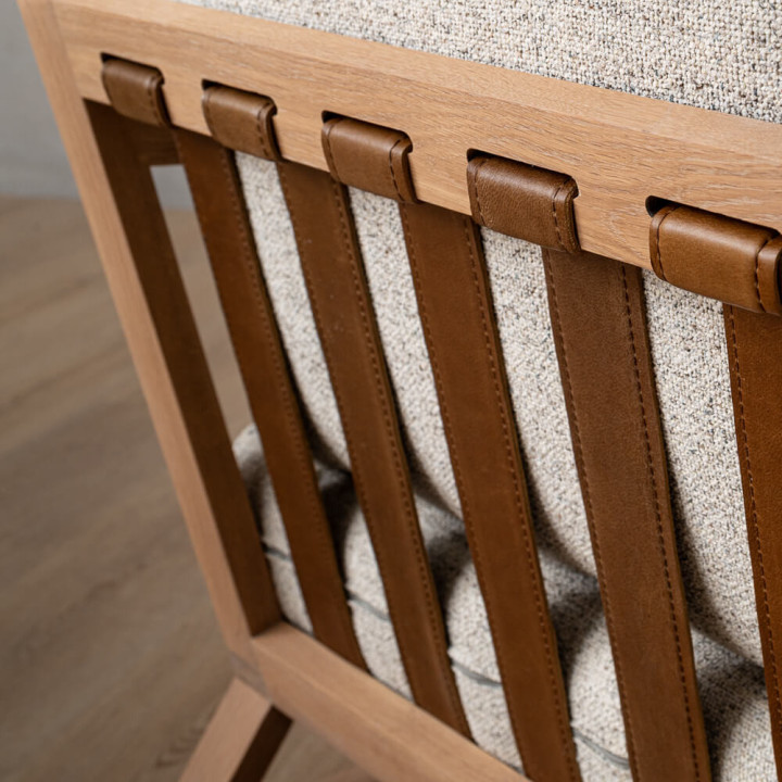 Clarens Fabric Armchair - Oak - Sandstone - 7
