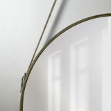 Loopé Leather Framed Mirror-Vintage Green - 3