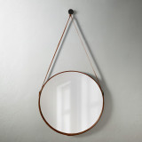 Loopé Leather Framed Mirror - Bourbon - 1
