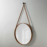 Loopé Leather Framed Mirror - Bourbon - 2