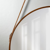 Loopé Leather Framed Mirror - Bourbon - 3