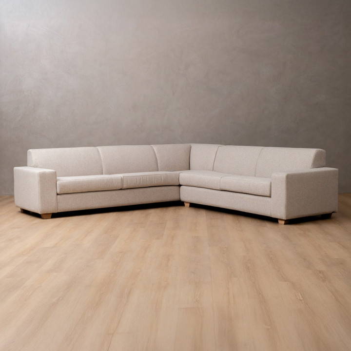 Karoo Full Corner Fabric Couch - Oats - 1