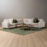 Karoo Full Corner Fabric Couch - Oats - 2