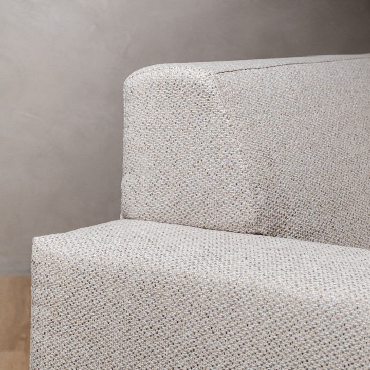 Karoo Full Corner Fabric Couch - Oats - 7