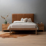 Emberley Queen Leather Headboard - Cinnamon - 2