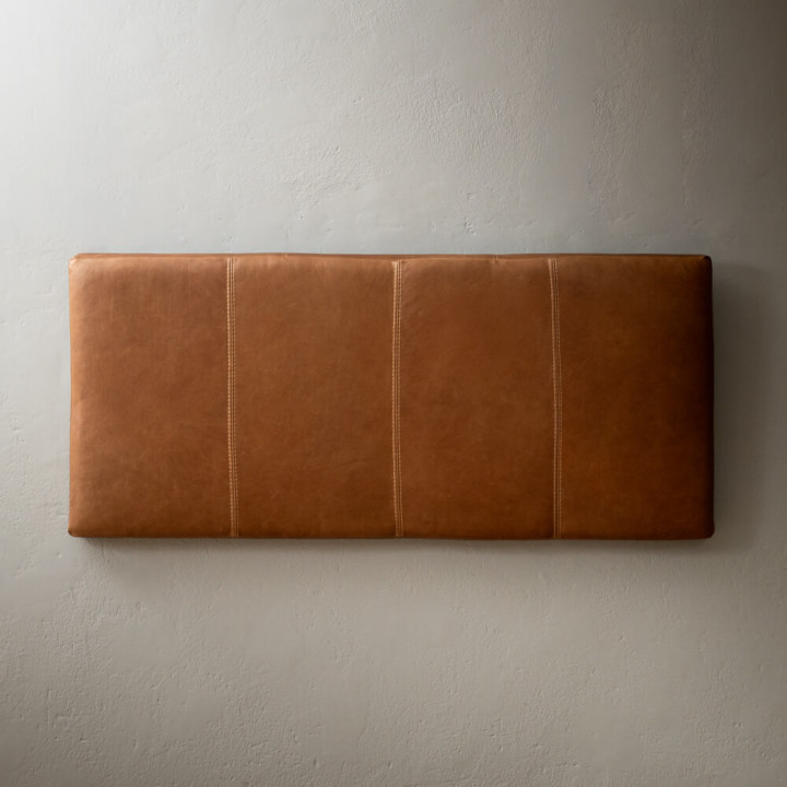 Emberley King Leather Headboard - Cinnamon - 4