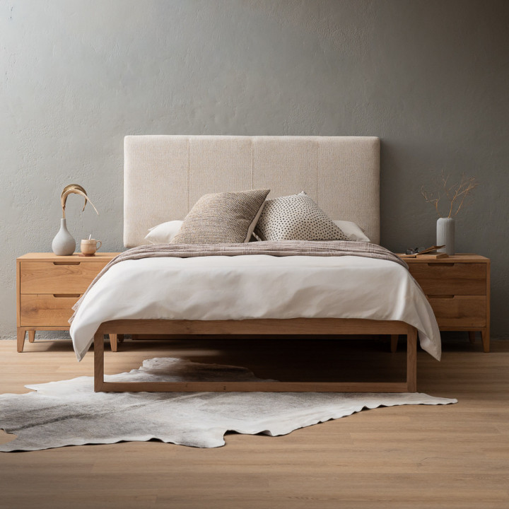 Emberley King Headboard - Latté - 2
