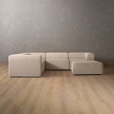 Havenwood Corner Couch With Ottoman - Latté - 5