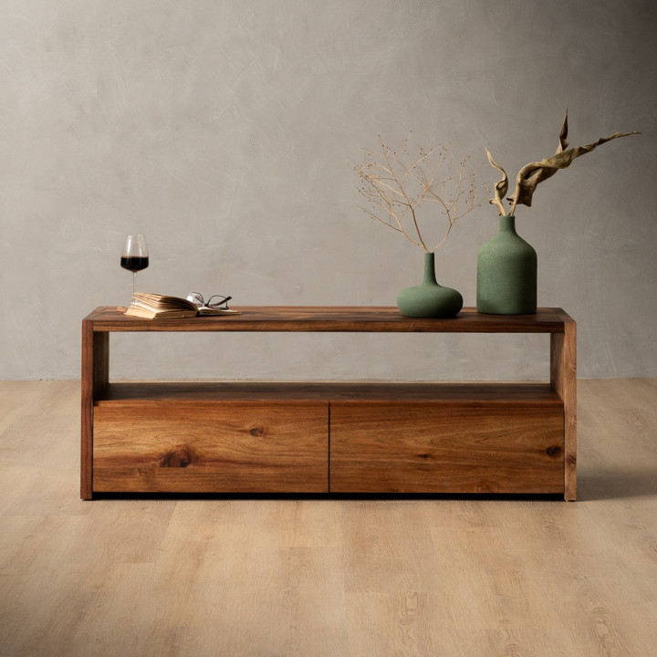 Linear TV Unit - 1.4m - Blackwood - 2
