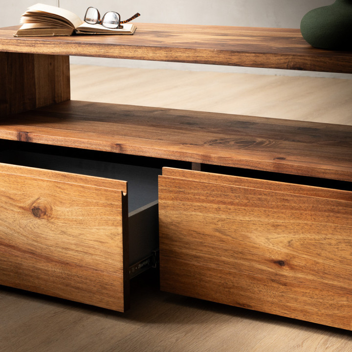 Linear TV Unit - 1.4m - Blackwood - 4