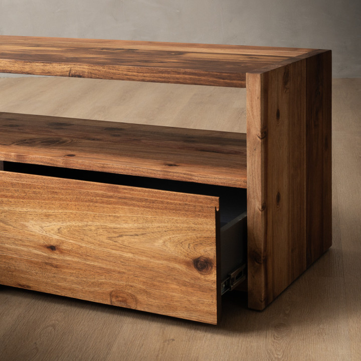 Linear TV Unit - 1.4m - Blackwood - 8