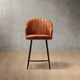 Monet Leather Counter Bar Chair - Bourbon - 2