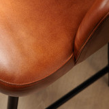 Monet Leather Counter Bar Chair - Bourbon - 5