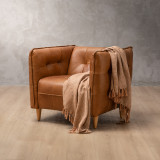Ravelin Leather Armchair - Cinnamon - 2