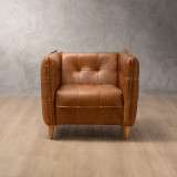 Ravelin Leather Armchair - Cinnamon - 4