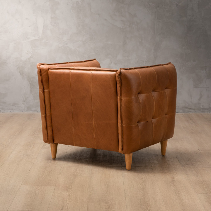 Ravelin Leather Armchair - Cinnamon - 6