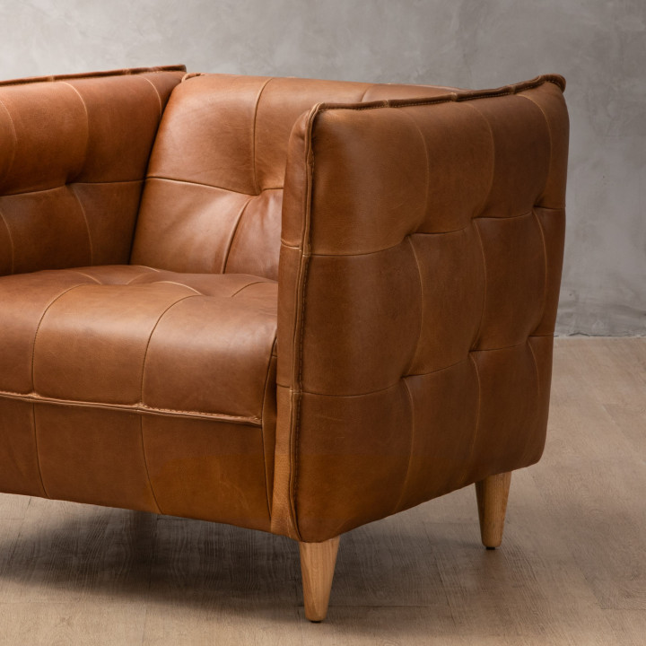 Ravelin Leather Armchair - Cinnamon - 7