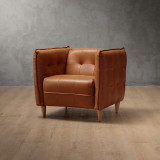 Ravelin Leather Armchair - Tan - 1