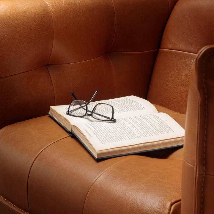 Ravelin Leather Armchair - Tan - 4