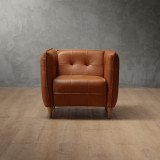 Ravelin Leather Armchair - Tan - 5