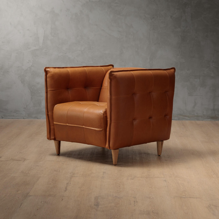 Ravelin Leather Armchair - Tan - 6