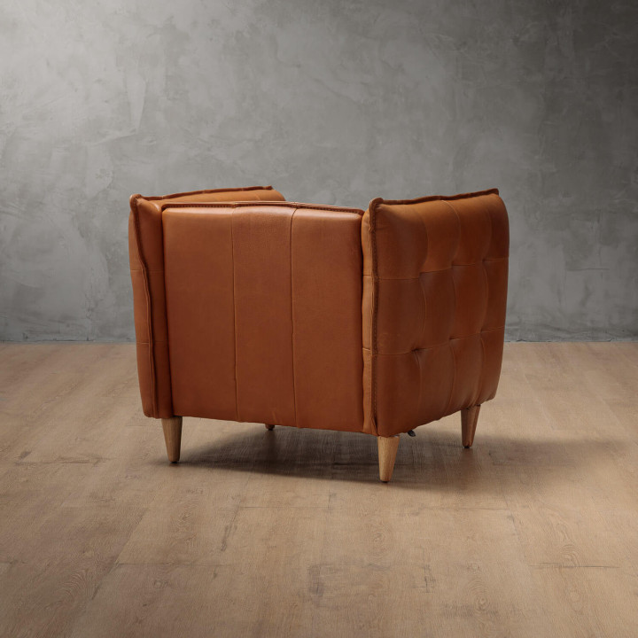 Ravelin Leather Armchair - Tan - 8