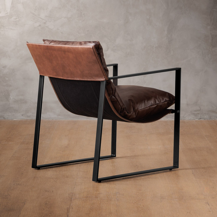 Lazur Leather Armchair - Umber - 3