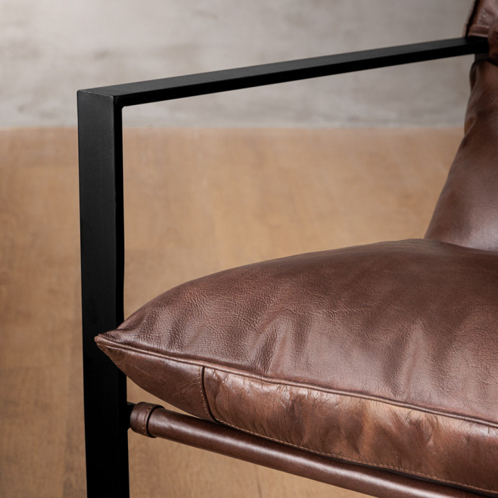 Lazur Leather Armchair - Umber - 6