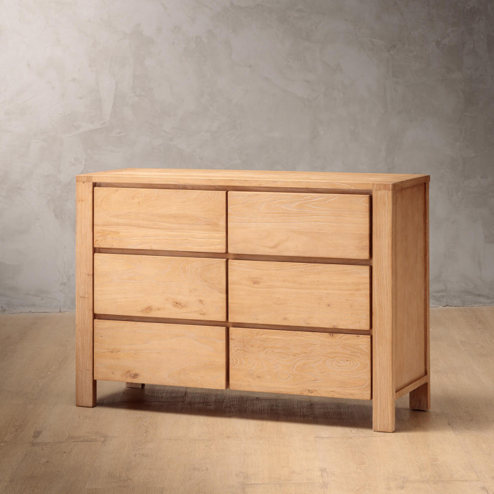 Ridgeway Chest Of Drawers (6 Drawers) - Stone Wash - 6