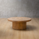 Solstice Round Coffee Table - Driftwood - 1