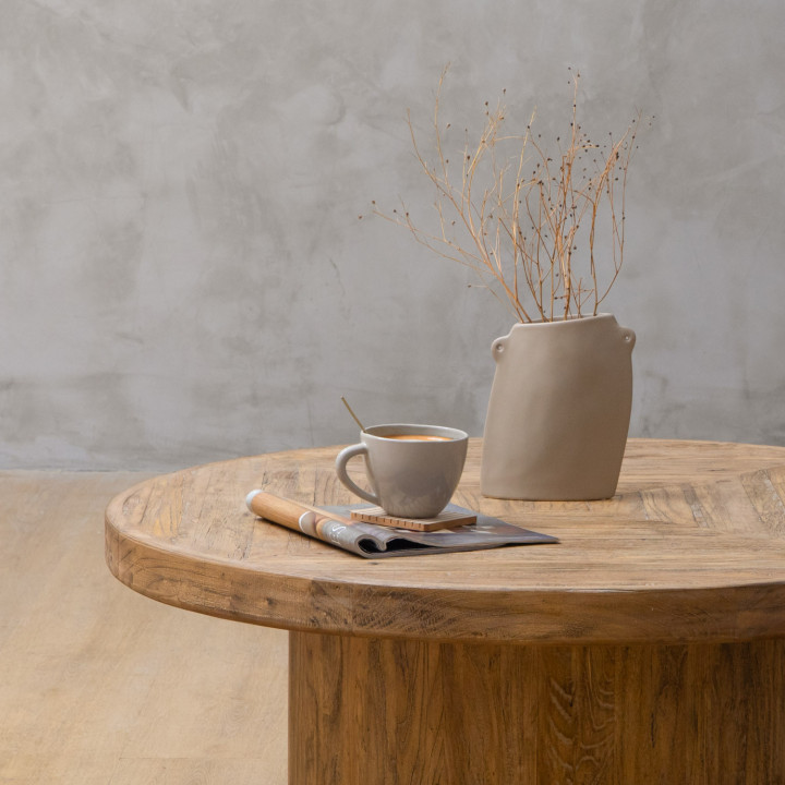 Solstice Round Coffee Table - Driftwood - 2