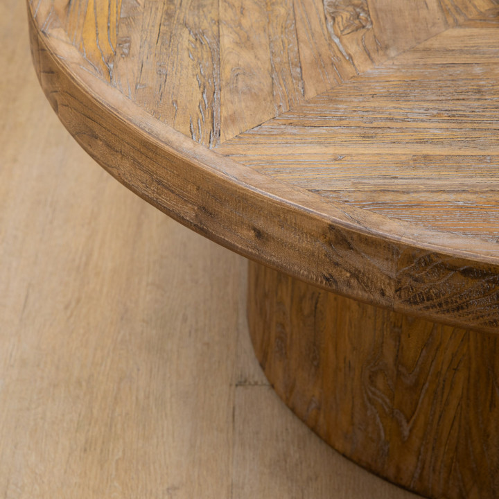 Solstice Round Coffee Table - Driftwood - 5