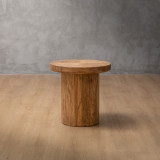 Solstice Round Side Table - Driftwood - 1