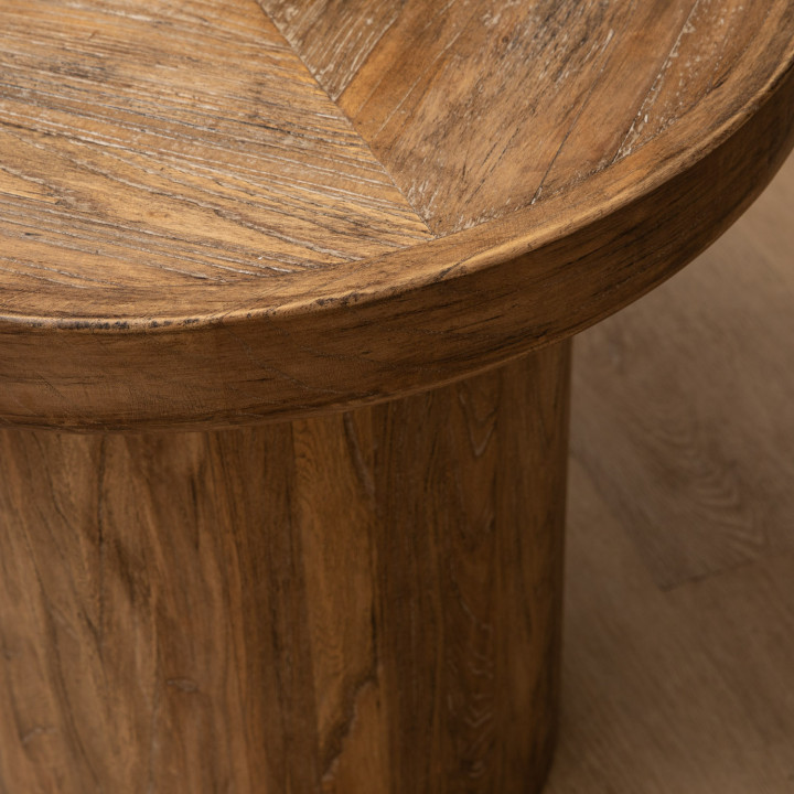 Solstice Round Side Table - Driftwood - 5
