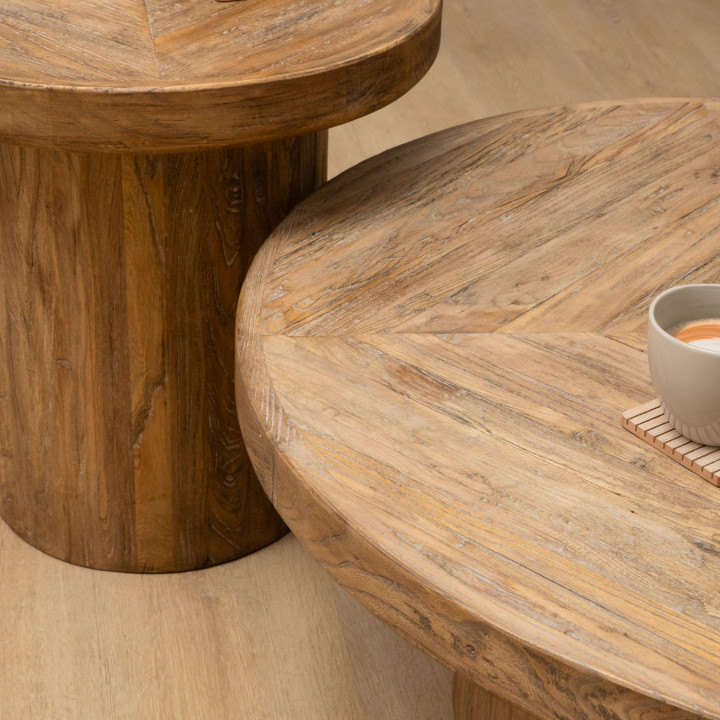 Solstice Nesting Coffee Table Set - Driftwood - 4