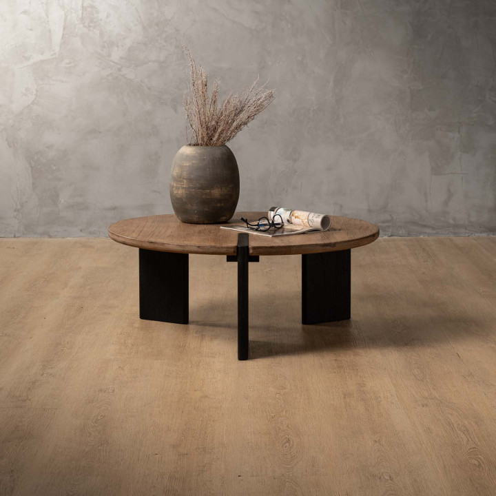 Whitmore Coffee Table - Driftwood & Black - 3